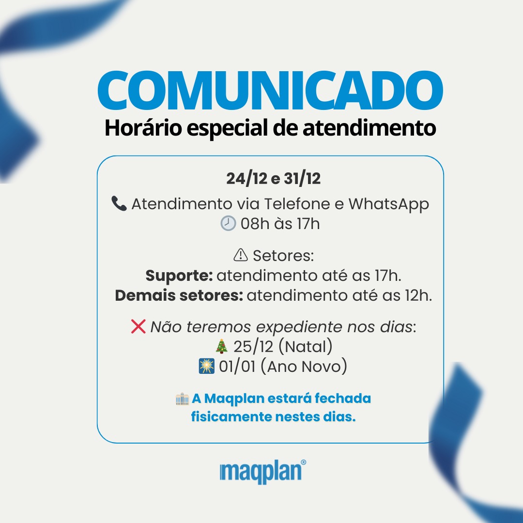 Horarios de fim de ano 2024 - Maqplan